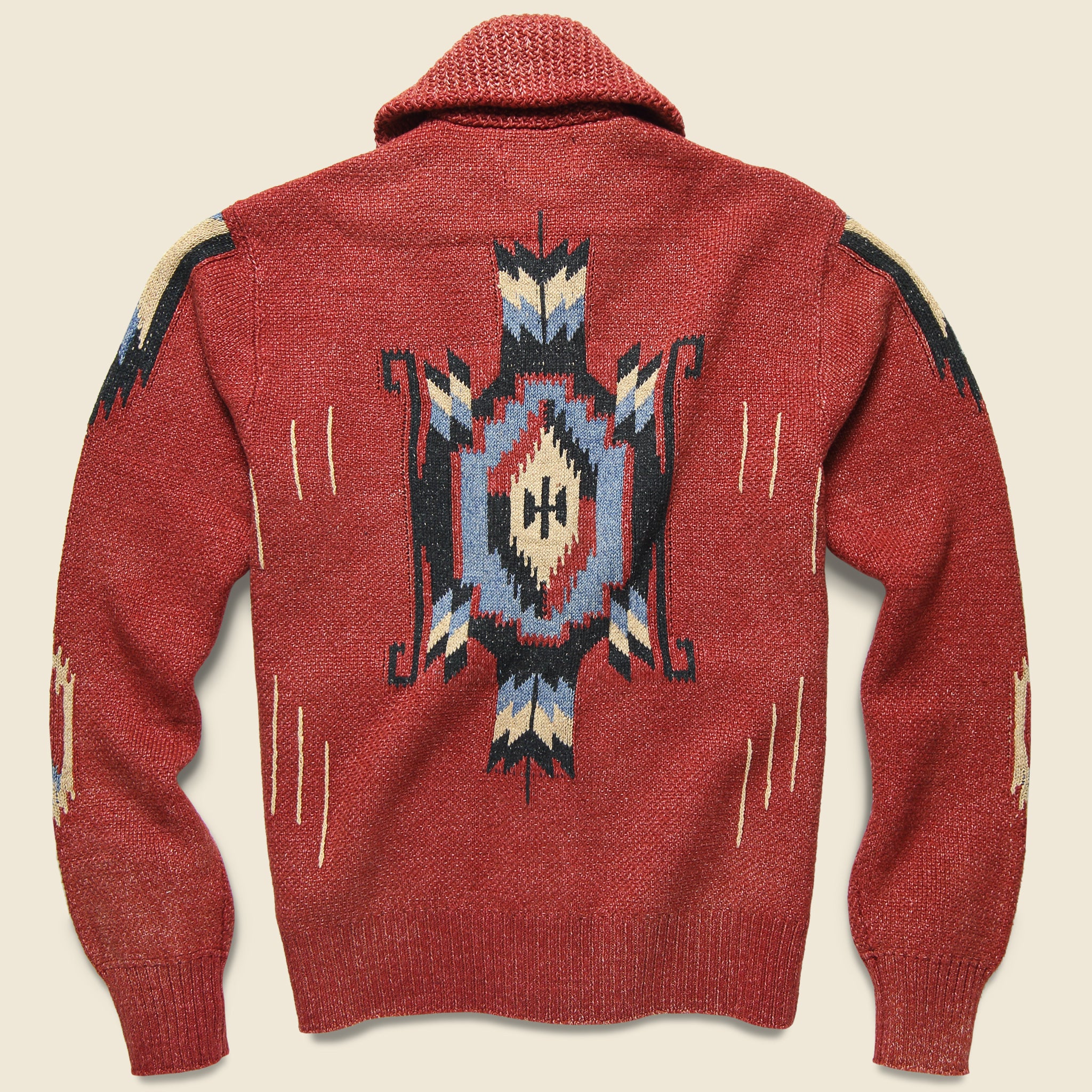 Chimayo Shawl Collar Cardigan - Faded Red - RRL - STAG Provisions - Tops - Sweater