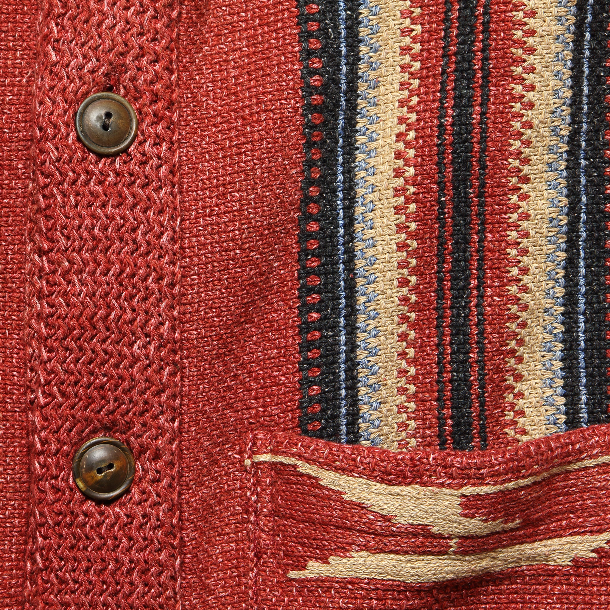 Chimayo Shawl Collar Cardigan - Faded Red - RRL - STAG Provisions - Tops - Sweater