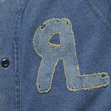 Indigo Baseball Jersey - Washed Blue - RRL - STAG Provisions - Tops - S/S Woven - Solid