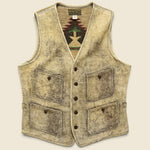 Bailey Handwoven Yarn/Leather Vest - Brown - RRL - STAG Provisions - Outerwear - Vest