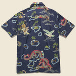 Rayon Camp Shirt - Blue Multi - RRL - STAG Provisions - Tops - S/S Woven - Solid