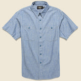 Chambray Pryce Workshirt - Riverview Wash - RRL - STAG Provisions - Tops - S/S Woven - Solid