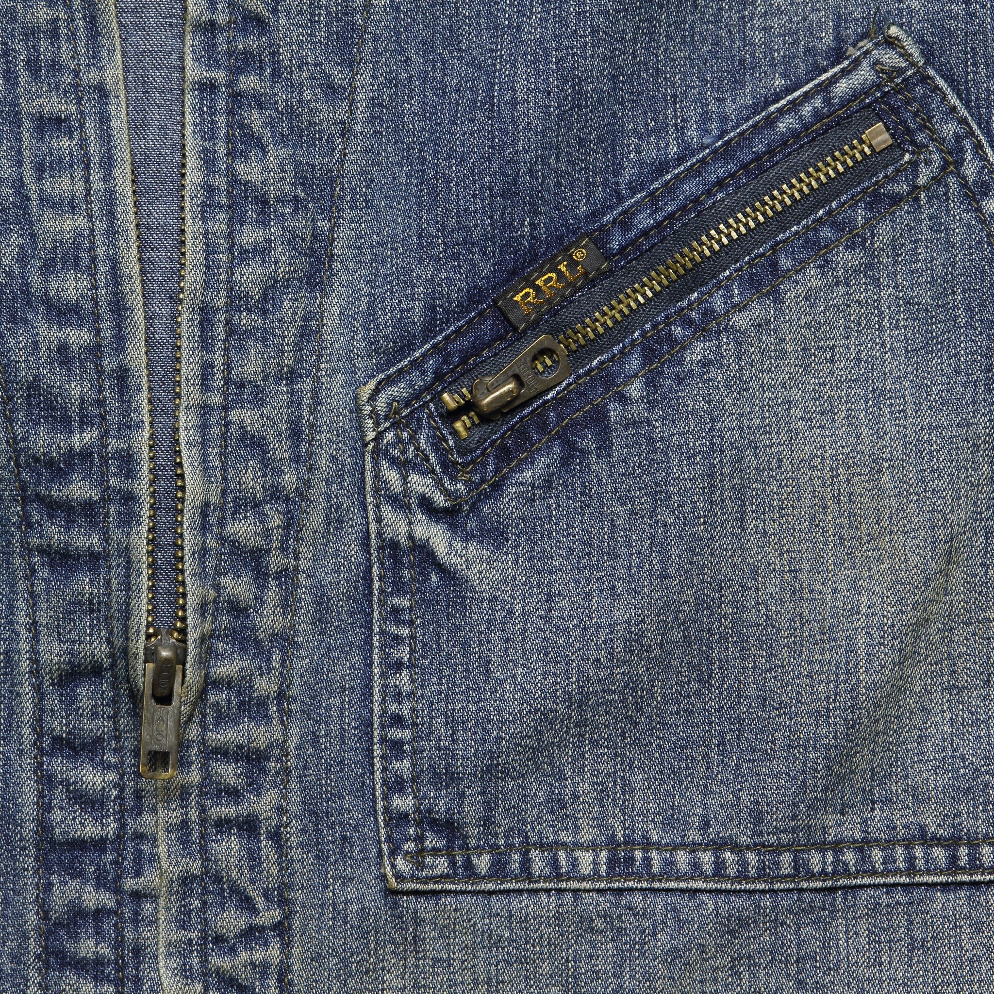 Denim Zip-Front Jacket - Malverne Wash - RRL - STAG Provisions - Outerwear - Coat / Jacket