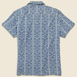 Print Jersey Camp Shirt - Washed Blue Indigo - RRL - STAG Provisions - Tops - S/S Knit