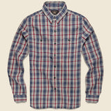 Plaid Twill Workshirt - Blue/Red - RRL - STAG Provisions - Tops - L/S Knit