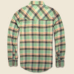Slim Plaid Twill Western Shirt - Green/Coral - RRL - STAG Provisions - Tops - L/S Woven - Plaid