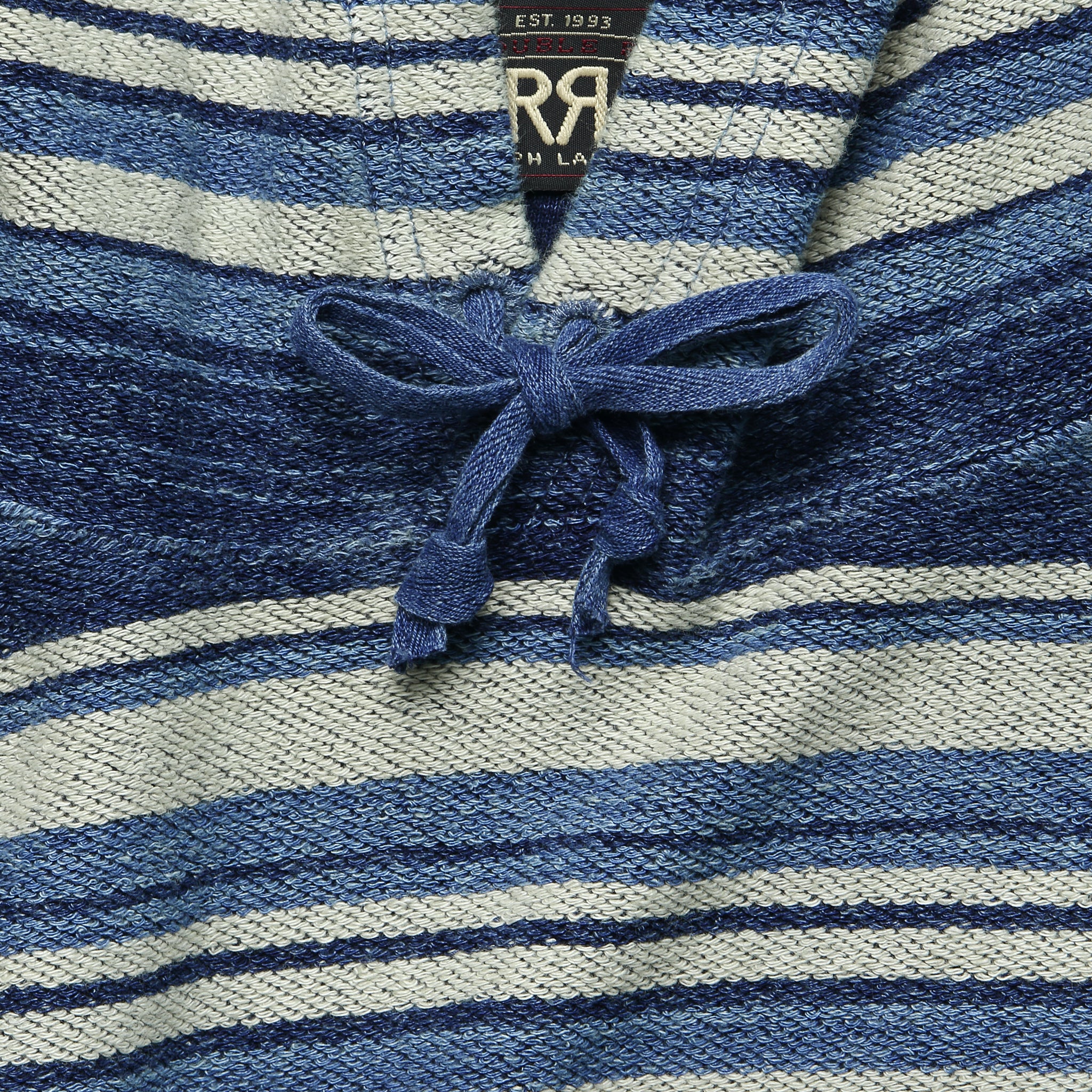 French Terry Hoodie - Indigo Multi Stripe - RRL - STAG Provisions - Tops - L/S Knit
