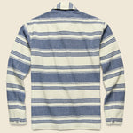 Striped Twill Overshirt - Cream/Indigo - RRL - STAG Provisions - Tops - L/S Woven - Other Pattern