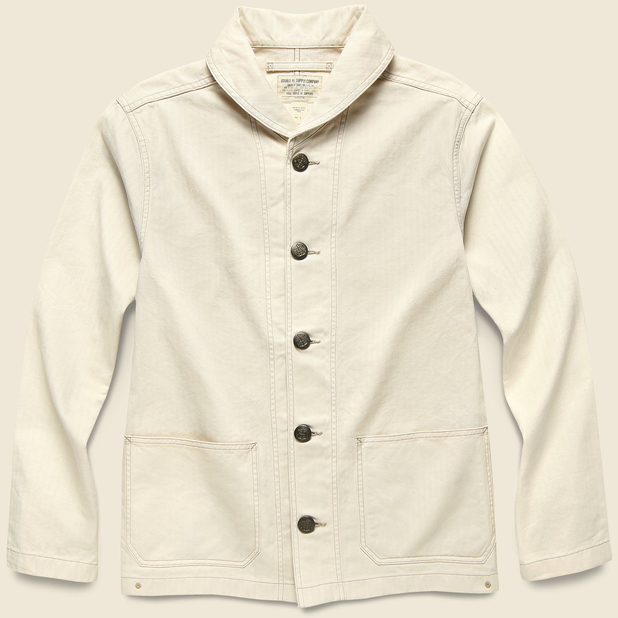 Herringbone Twill Jacket - Natural Seed - RRL - STAG Provisions - Outerwear - Coat / Jacket
