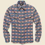 Repaired Jacquard Workshirt - Blue/Red - RRL - STAG Provisions - Tops - L/S Woven - Overshirt