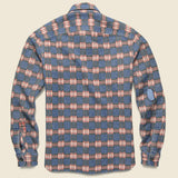 Repaired Jacquard Workshirt - Blue/Red - RRL - STAG Provisions - Tops - L/S Woven - Overshirt