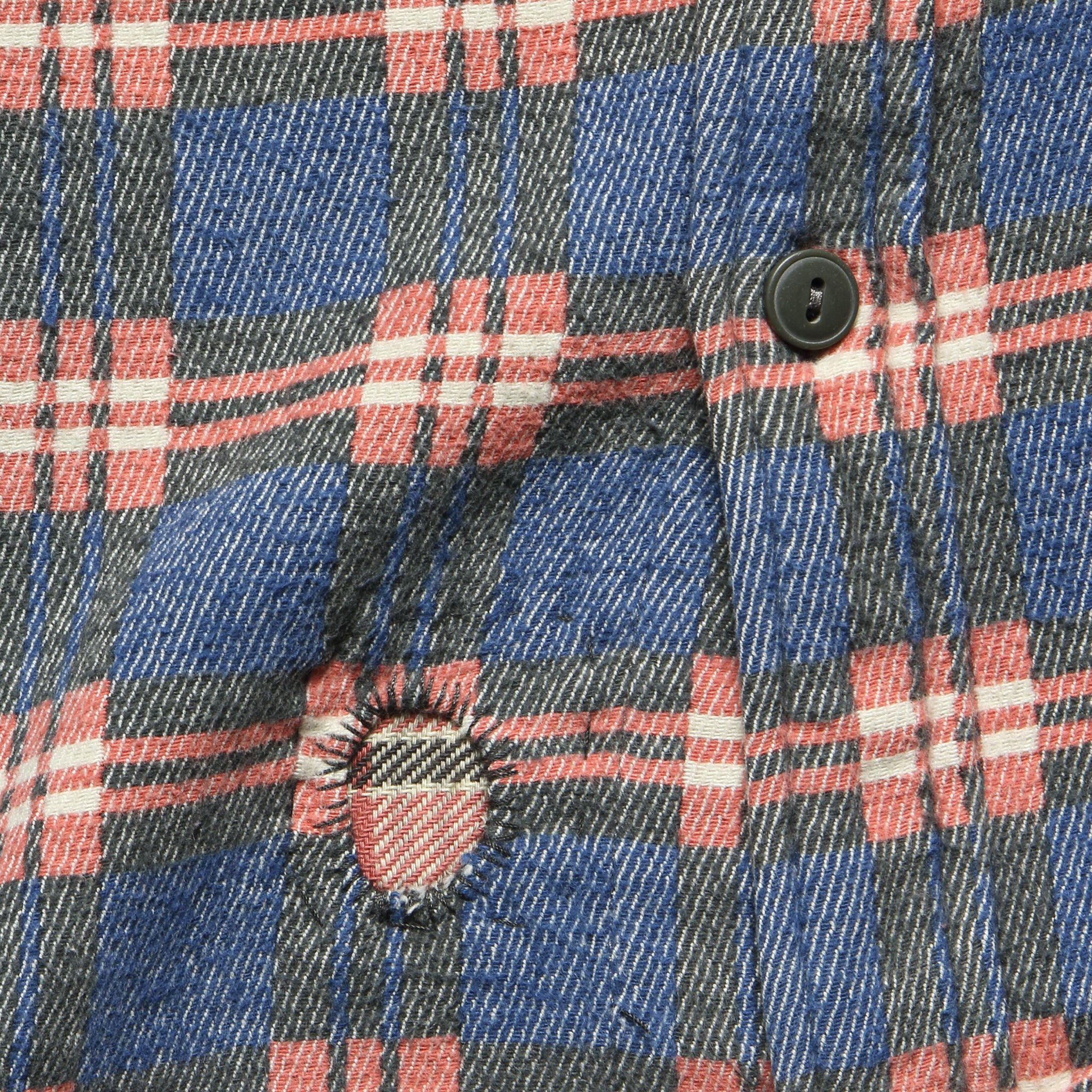 Repaired Jacquard Workshirt - Blue/Red - RRL - STAG Provisions - Tops - L/S Woven - Overshirt