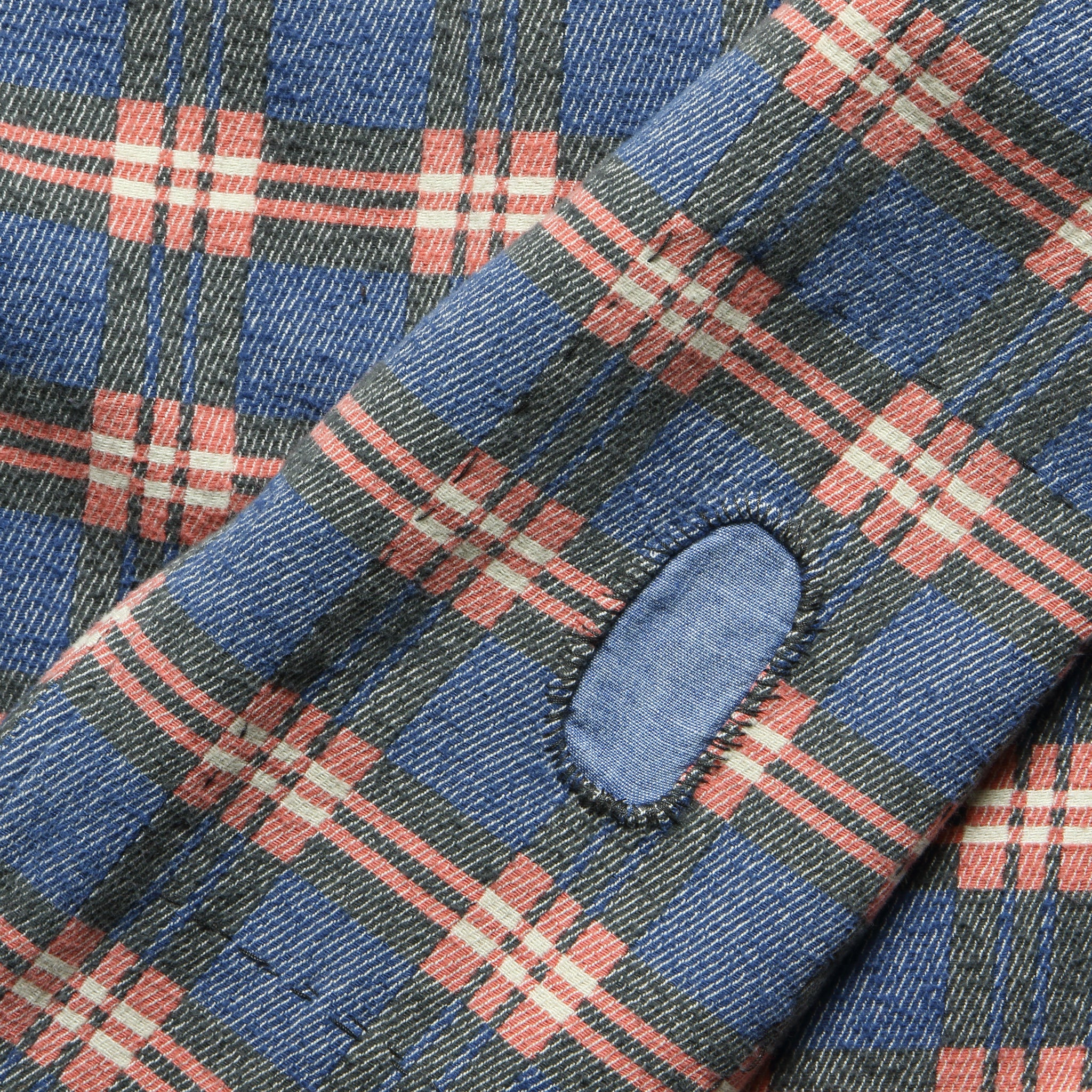Repaired Jacquard Workshirt - Blue/Red - RRL - STAG Provisions - Tops - L/S Woven - Overshirt
