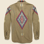 Indigo Jacquard Workshirt - Brown - RRL - STAG Provisions - Tops - L/S Woven - Overshirt