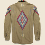 Indigo Jacquard Workshirt - Brown - RRL - STAG Provisions - Tops - L/S Woven - Overshirt