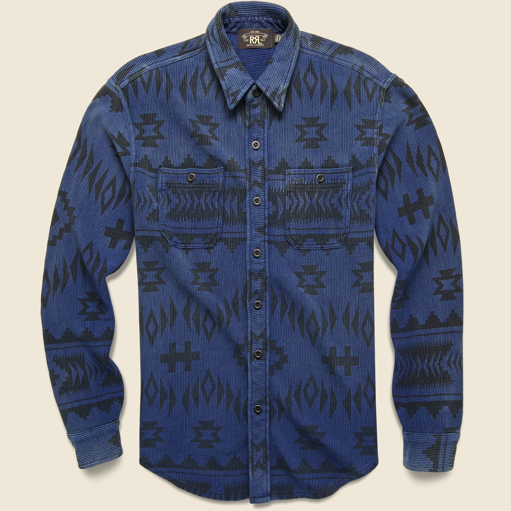 Southwestern Indigo Jersey Workshirt - Indigo - RRL - STAG Provisions - Tops - L/S Woven - Overshirt