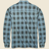Plaid-Print Jersey Workshirt - Blue/Black - RRL - STAG Provisions - Tops - L/S Woven - Plaid