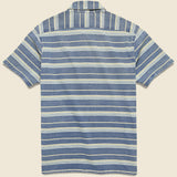 Striped Guayabera Camp Shirt - Indigo Stripe - RRL - STAG Provisions - Tops - S/S Woven - Stripe