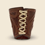 Tooled Leather Bandana Slider - Brown - RRL - STAG Provisions - Accessories - Bandanas