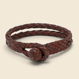 Braided Leather Cuff - Brown - RRL - STAG Provisions - Accessories - Cuffs