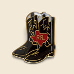 Cowboy Boot Enameled Pin - Black/Red/Silver - RRL - STAG Provisions - Accessories - Pins