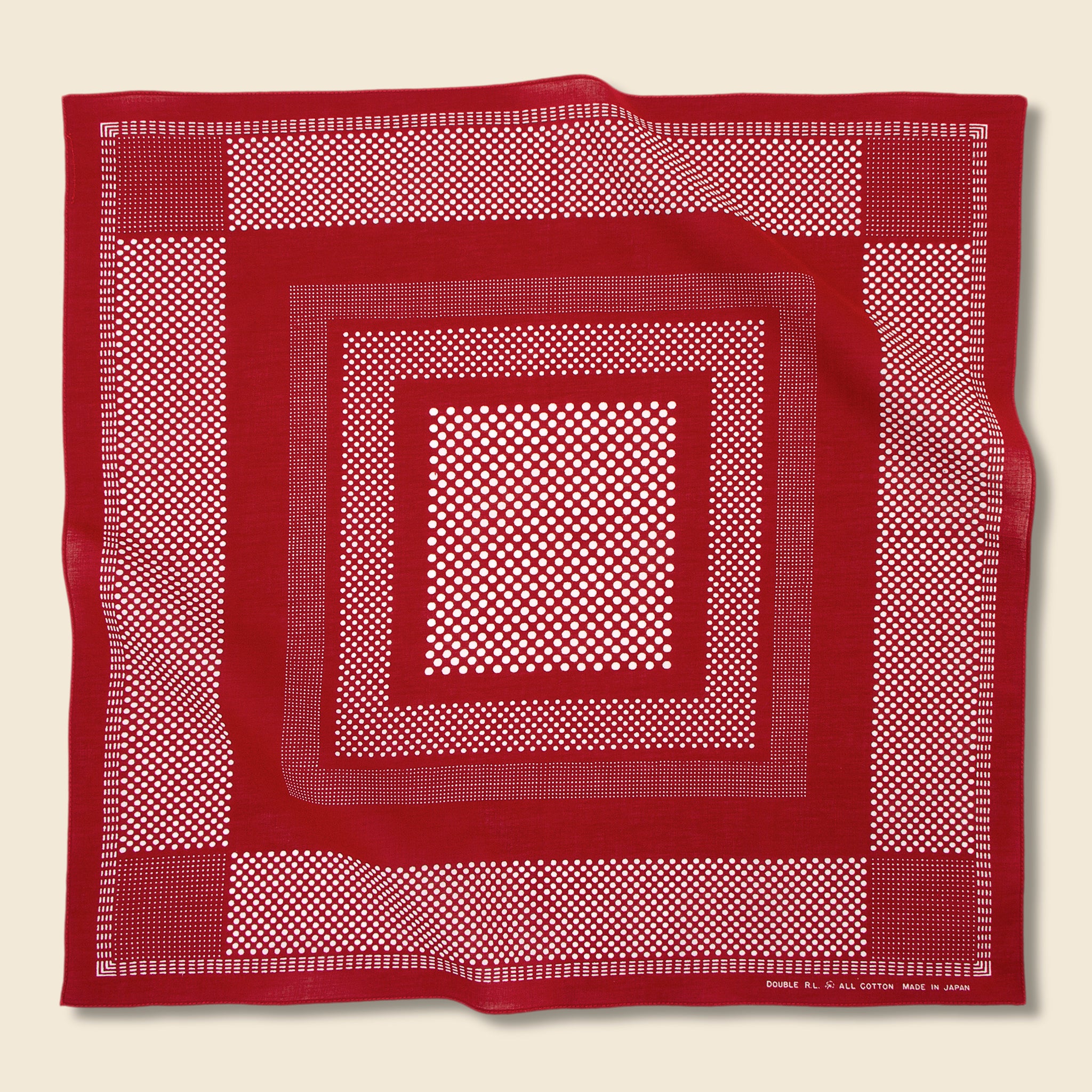 Norton Bandana - Turkey Red/Cream - RRL - STAG Provisions - Accessories - Bandanas