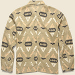 Oakham Printed Linen Jacket - Stone/Green/Burnt Sienna - RRL - STAG Provisions - Outerwear - Coat / Jacket
