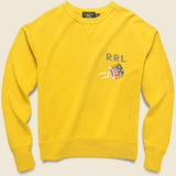 French Terry Graphic Sweatshirt - Gold - RRL - STAG Provisions - Tops - Fleece / Sweatshirt