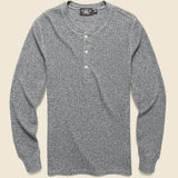 Waffle-Knit Henley - Gravel Siro - RRL - STAG Provisions - Tops - L/S Knit