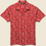 Bandana Print Knit Camp Shirt - Red/Multi - RRL - STAG Provisions - Tops - S/S Woven - Other Pattern