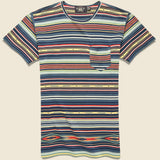 Jacquard Jersey Pocket T-Shirt - Blue/Green/Multi - RRL - STAG Provisions - Tops - S/S Tee