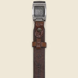 Coleman Tooled Leather Belt - Brown - RRL - STAG Provisions - Accessories - Belts