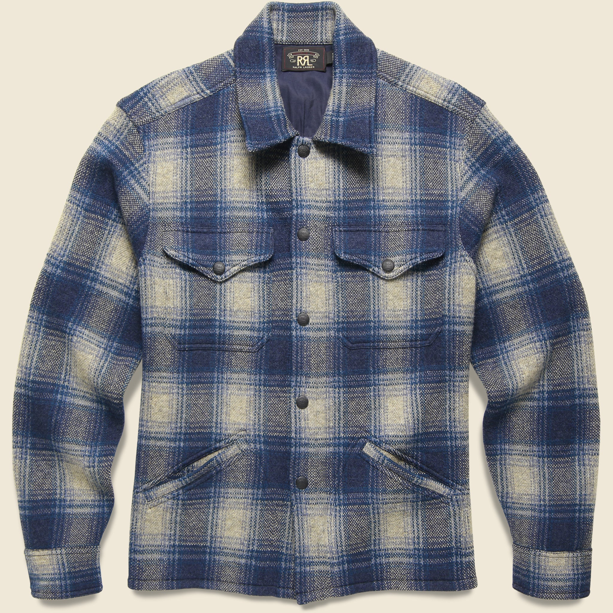 Brown Bear Overshirt - Blue/Yellow Plaid - RRL - STAG Provisions - Outerwear - Shirt Jacket