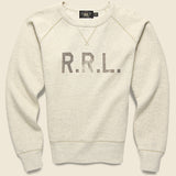 Double V Logo Graphic Sweatshirt - Oatmeal Heather - RRL - STAG Provisions - Tops - Fleece / Sweatshirt
