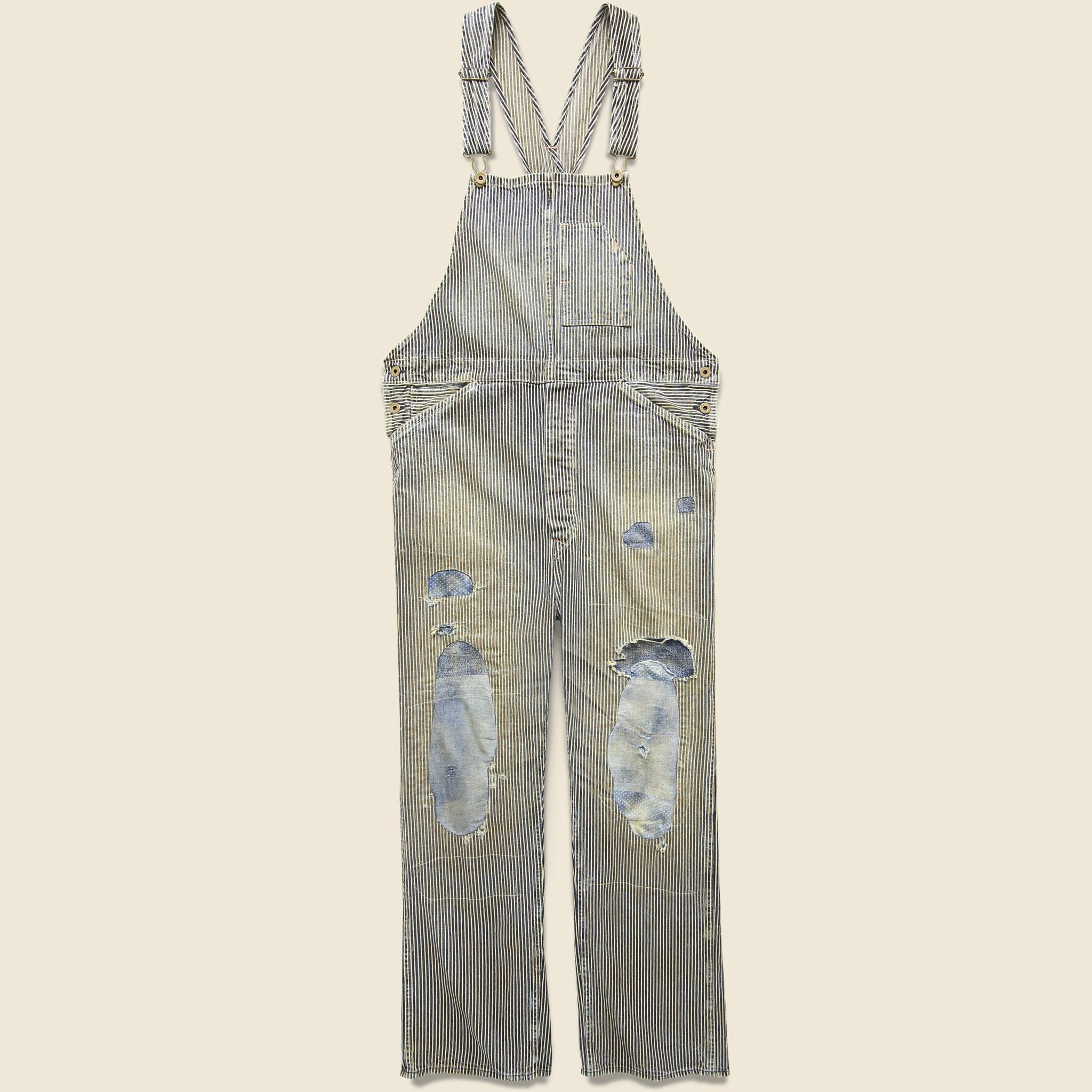 Westridge Patchwork Overall - Indigo Ticking Stripe - RRL - STAG Provisions - Pants - Jumpsuit