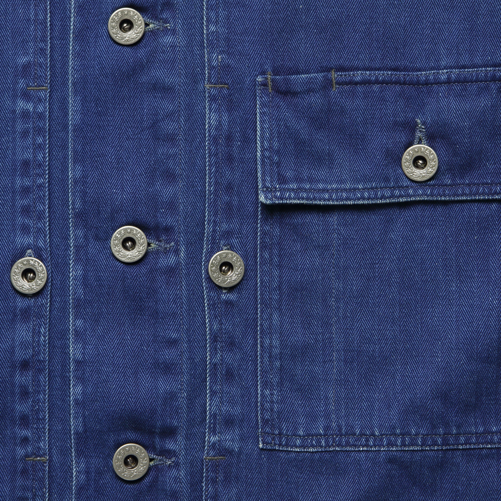 Finn Military Herringbone Overshirt - Indigo - RRL - STAG Provisions - Outerwear - Shirt Jacket