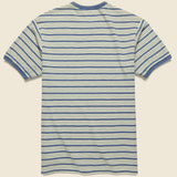 Indigo Ringer Stripe Tee - Indigo/Cream - RRL - STAG Provisions - Tops - S/S Tee