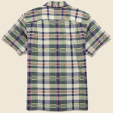 Madras Seersucker Camp Shirt - Green/Cream - RRL - STAG Provisions - Tops - S/S Woven - Seersucker