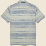 3 Pocket Jersey Camp Shirt - Indigo/Cream Stripe - RRL - STAG Provisions - Tops - S/S Woven - Stripe
