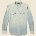 Slim Chambray Buffalo Western Shirt - Light Wash - RRL - STAG Provisions - Tops - L/S Woven - Solid