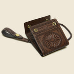 Hand-Tooled Leather Rider Wallet - Saddle Brown - RRL - STAG Provisions - Accessories - Wallets