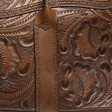 Hand-Tooled Leather Pecos Duffle Bag - Saddle Brown - RRL - STAG Provisions - Accessories - Bags / Luggage