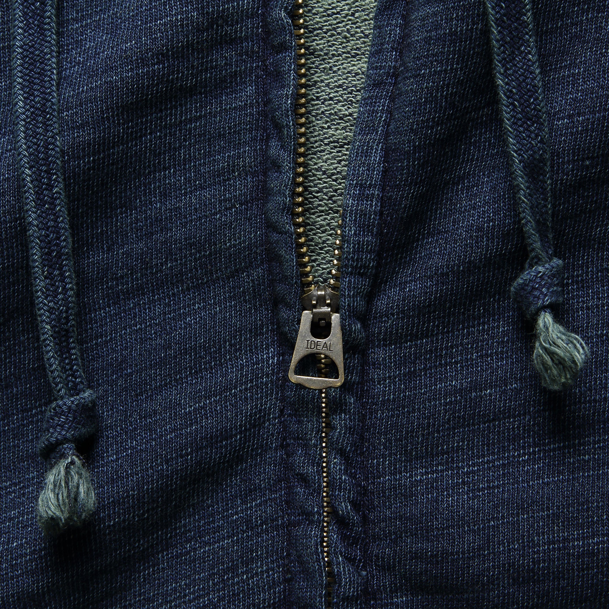 French Terry Zip Hoodie - Washed Indigo - RRL - STAG Provisions - Tops - Fleece / Sweatshirt