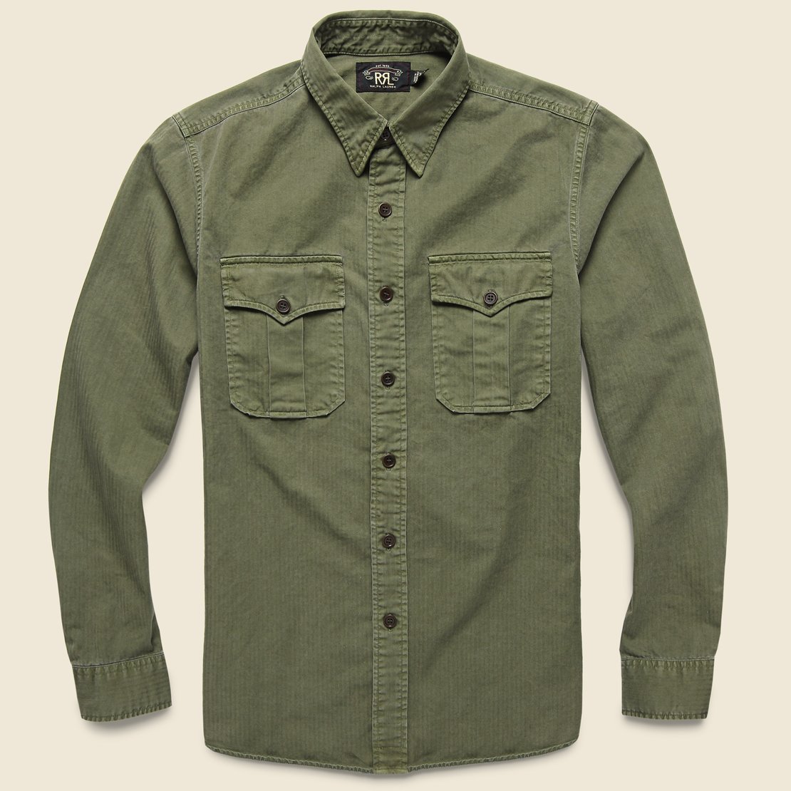 G.I. Military Shirt - Olive Drab - RRL - STAG Provisions - Tops - L/S Woven - Solid