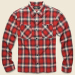Monterey Ombre Plaid Flannel - Red/Black - RRL - STAG Provisions - Tops - L/S Woven - Plaid