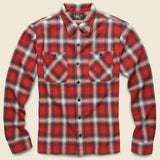 Monterey Ombre Plaid Flannel - Red/Black - RRL - STAG Provisions - Tops - L/S Woven - Plaid