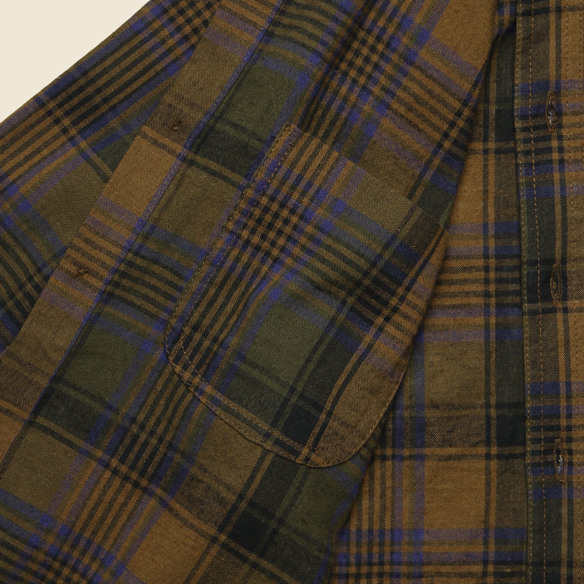 Jumper Plaid Shirt - Brown - Rogue Territory - STAG Provisions - Tops - L/S Woven - Plaid
