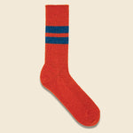 Reversible Brush Mohair Sock - Orange - RoToTo - STAG Provisions - Accessories - Socks