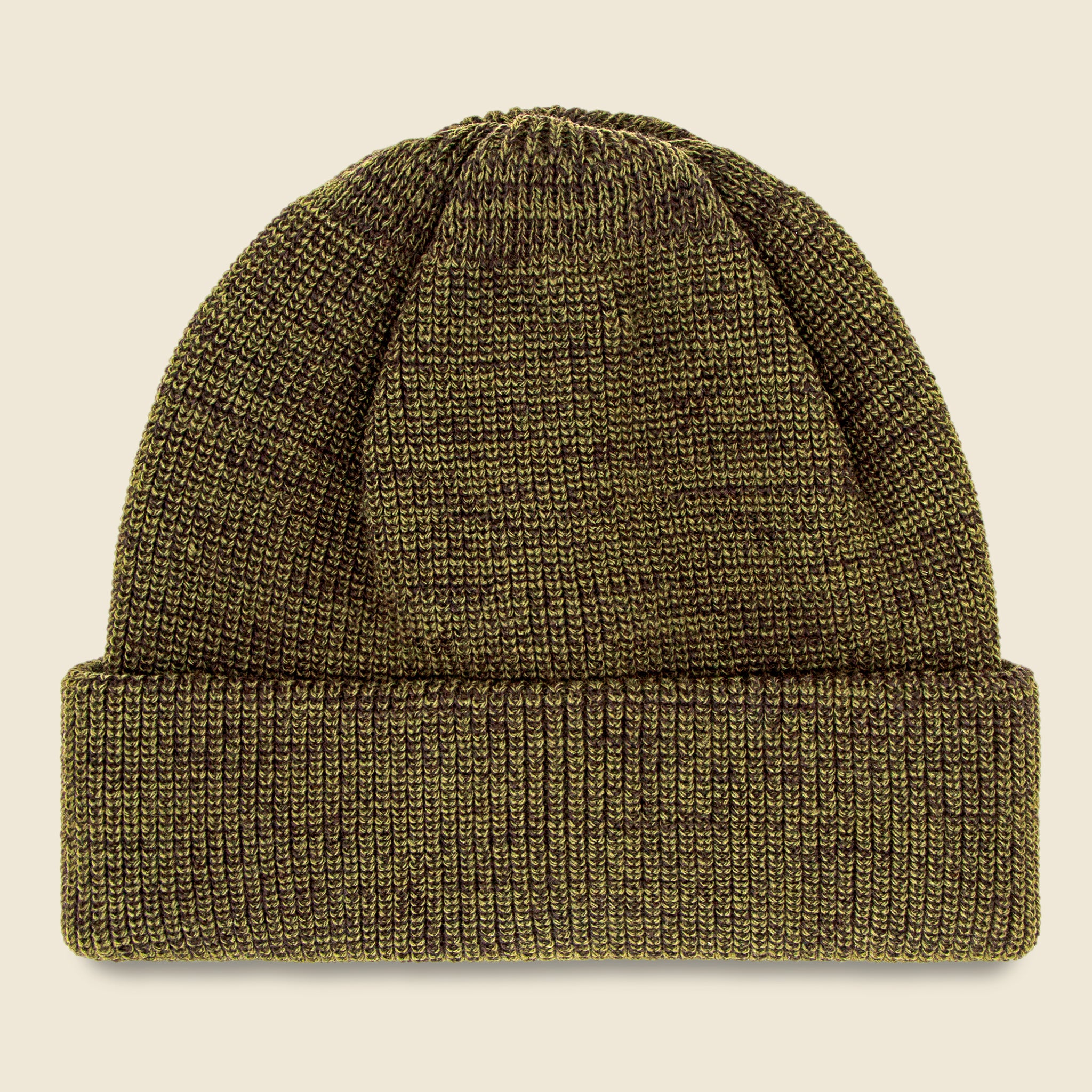 Bulky Watch Cap - Olive/Charcoal - RoToTo - STAG Provisions - Accessories - Hats