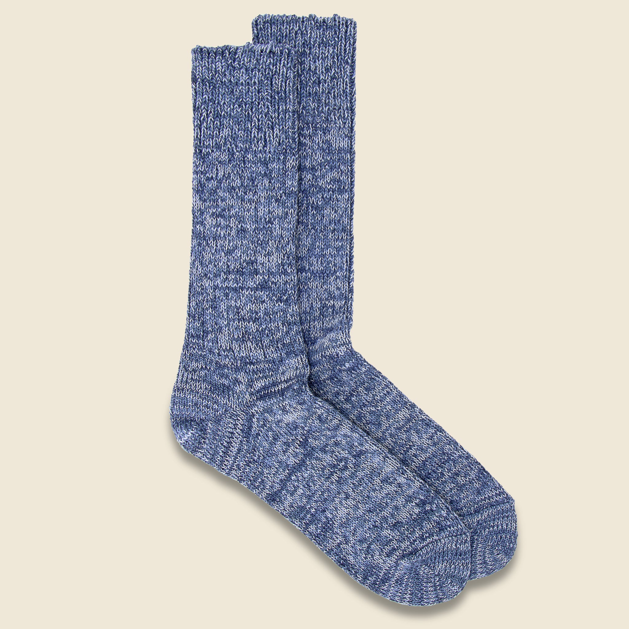 Denim Tone Crew Sock - Ice - RoToTo - STAG Provisions - Accessories - Socks